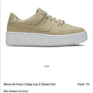 Women’s Air Force 1 Sage in Desert Ore Size 9
